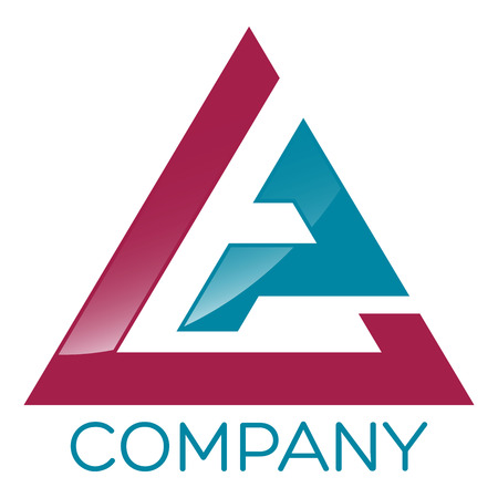 triangle C and P iconのイラスト素材