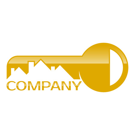 Real estate and key iconのイラスト素材