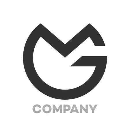 MG company linked letter iconのイラスト素材
