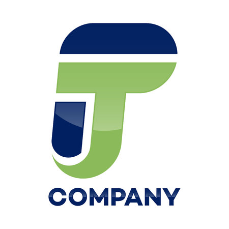 P and T company linked letter iconのイラスト素材