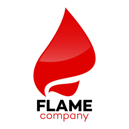 Flame and F company linked letter iconのイラスト素材
