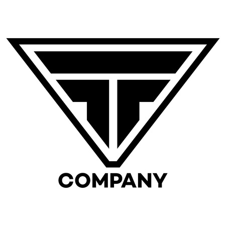 FT company linked letter iconのイラスト素材