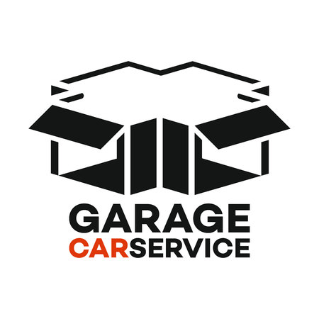 Garage and car service iconのイラスト素材