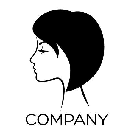 beautiful woman's face iconのイラスト素材