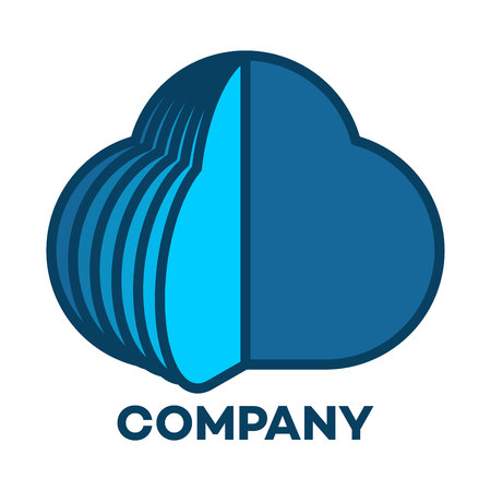 Cloud and book logoのイラスト素材