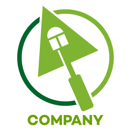 Real estate and trowel emblemのイラスト素材