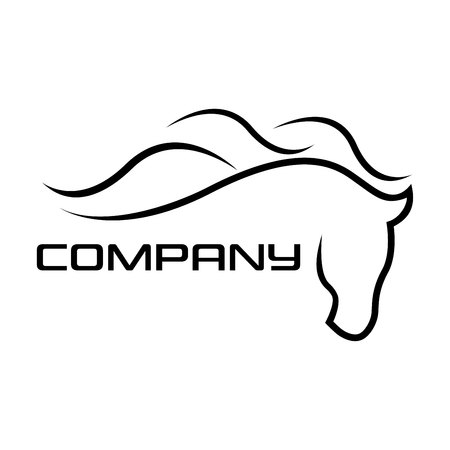 Abstract horse logoのイラスト素材