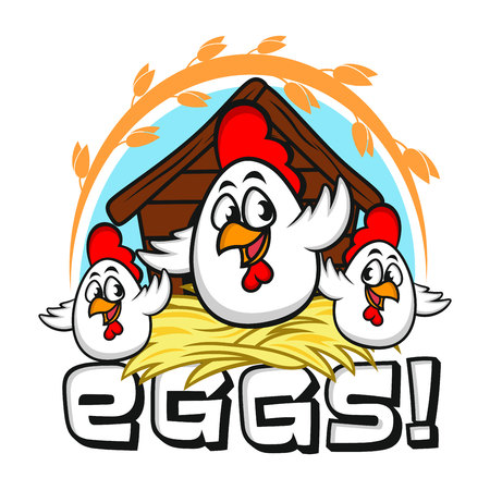 Funny Mascot Eggsのイラスト素材