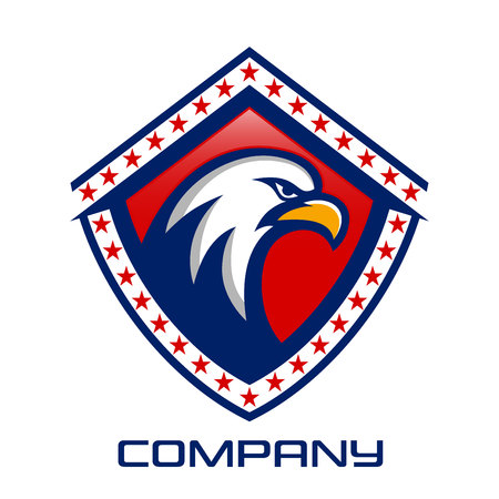 Eagle in the shieldのイラスト素材