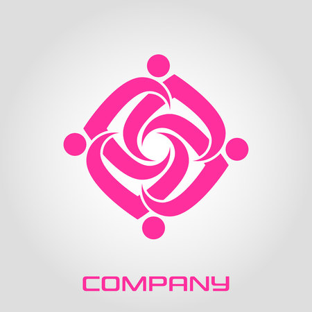 Abstract round shape logoのイラスト素材