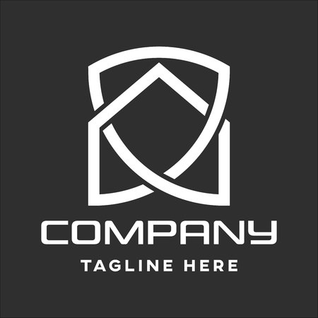 Shield logo and real estateのイラスト素材