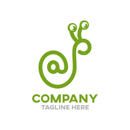 Snail mail logoのイラスト素材