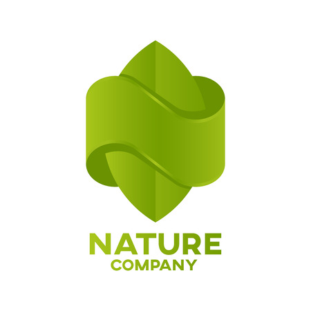Letter N nature logoのイラスト素材