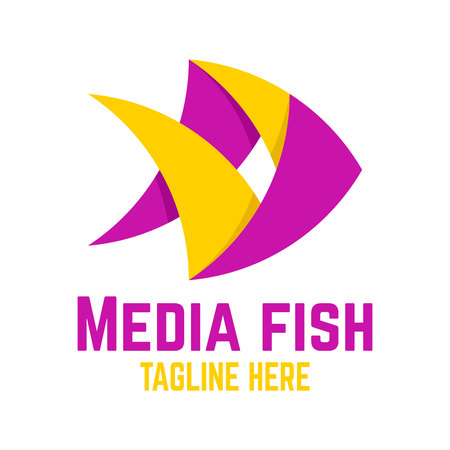 Media fish logoのイラスト素材