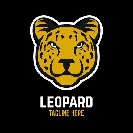 Mascot leopard logoのイラスト素材