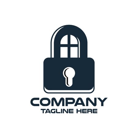Design lock and real estate logoのイラスト素材