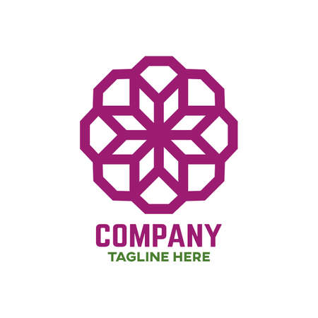 Flower diamond logo vector illustrationのイラスト素材