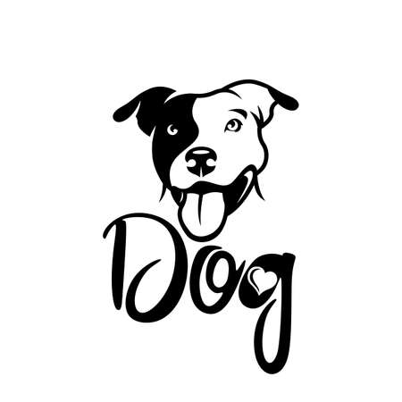 Modern smart dog logo. vector illustrationのイラスト素材