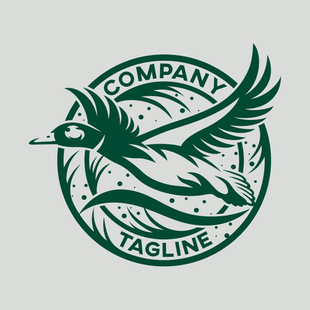 Modern duck hunting logoのイラスト素材
