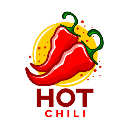 Modern hot chili pepper logoのイラスト素材