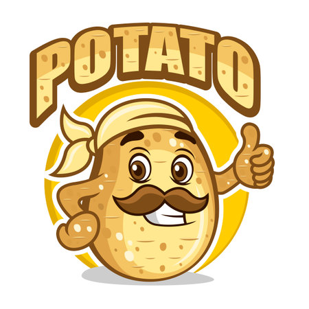 Modern mascot mr potato logoのイラスト素材