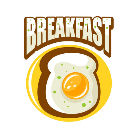 Modern and creative scrambled toast logoのイラスト素材
