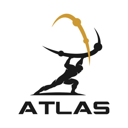 Modern Atlas logo. vector illustration.のイラスト素材