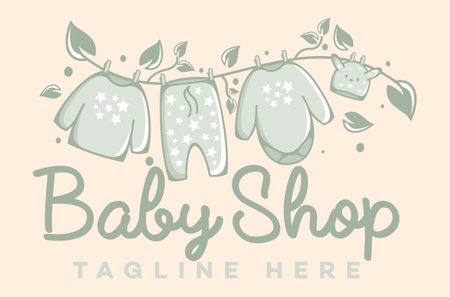 Modern baby shop logo. Vector illustration.のイラスト素材