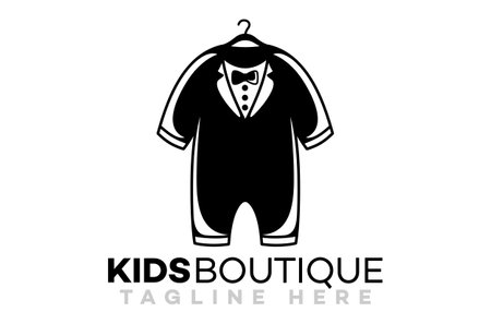 Modern kids boutique logo. Vector illustration.のイラスト素材
