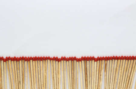 Group of matches on white backgroundの写真素材