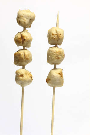 Meat ball on white backgroundの写真素材