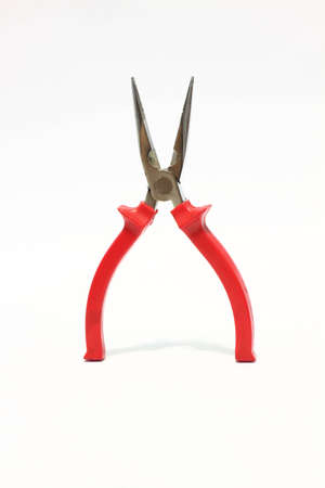 Red Pliers on white backgroundの写真素材