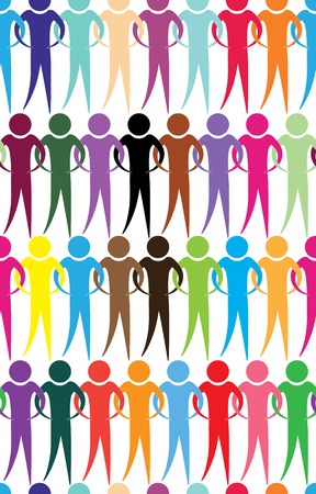 Business team, people icon web  Vector diagram, network communication  Partnership, employee  Relation concept wallpaper  Crowd seamless background のイラスト素材