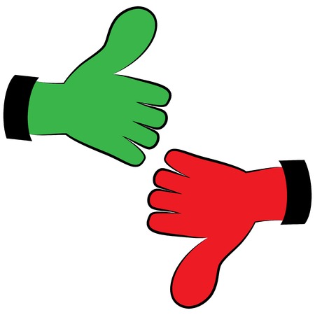 Art vector hand gesture like unlike with thumb up icon.のイラスト素材