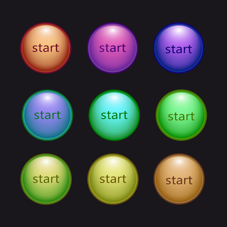 button setのイラスト素材