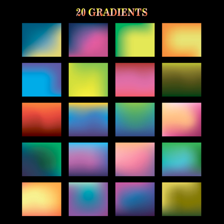 Collection of vector backgrounds, gradients.のイラスト素材
