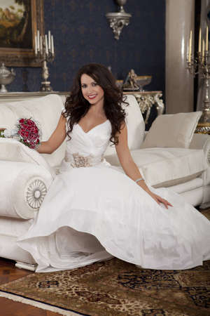 sitting brideの写真素材