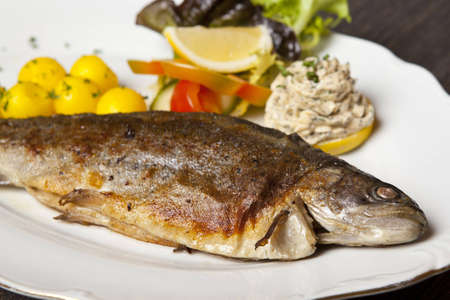 baked troutの写真素材