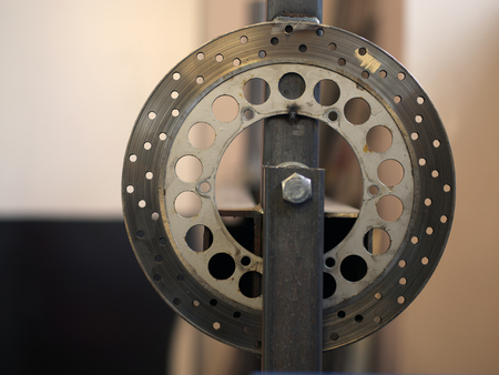Disc brake of motorcycleの写真素材
