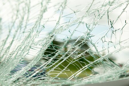 broken windshield by accident