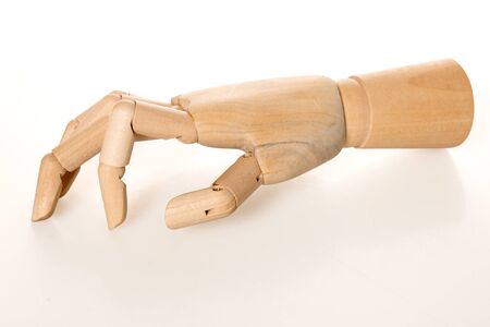 Crawling wooden handの写真素材
