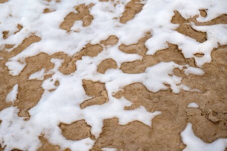 Sand and snowの写真素材