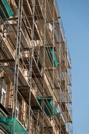 House renovation scaffoldingの写真素材