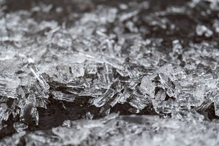 Ice particles close up