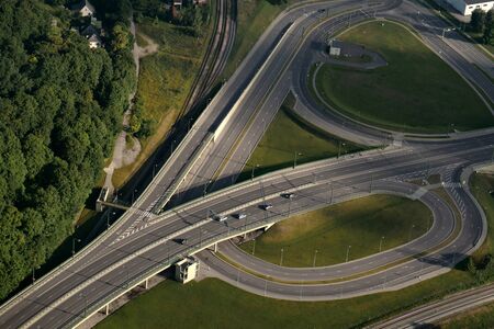 Aerial view of highway