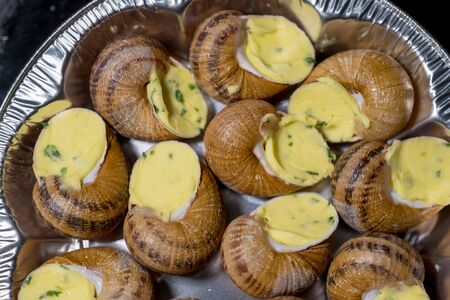 Snails with herbs butter