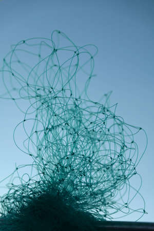 Green fishing netの写真素材
