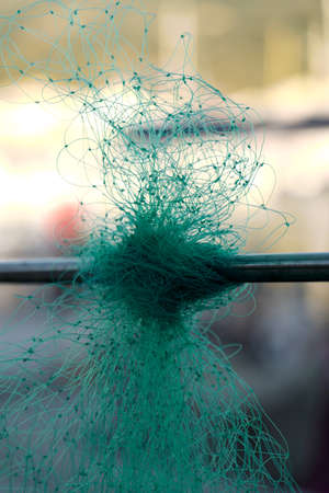 Green fishing netの写真素材