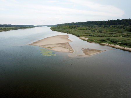Aerial view of sandbarsの写真素材