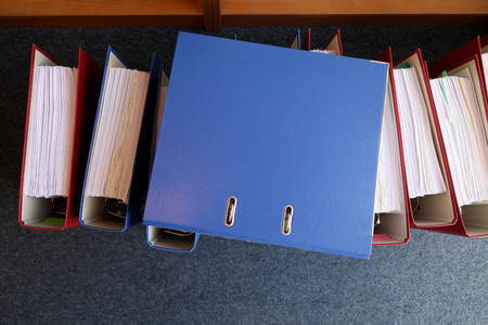 Business document folder with bookkeepingの写真素材